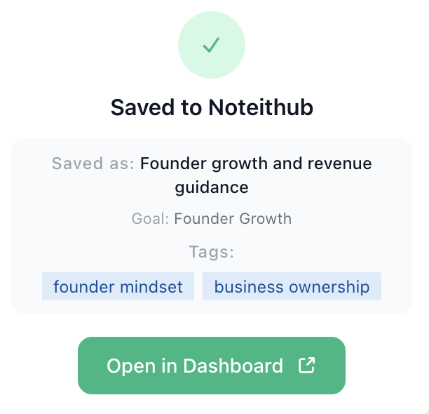 Save GPT conversation modal showing journal entry details